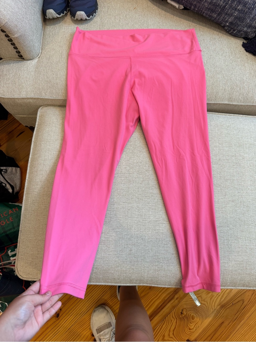 TNA Pink High-Rise Performance Leggings